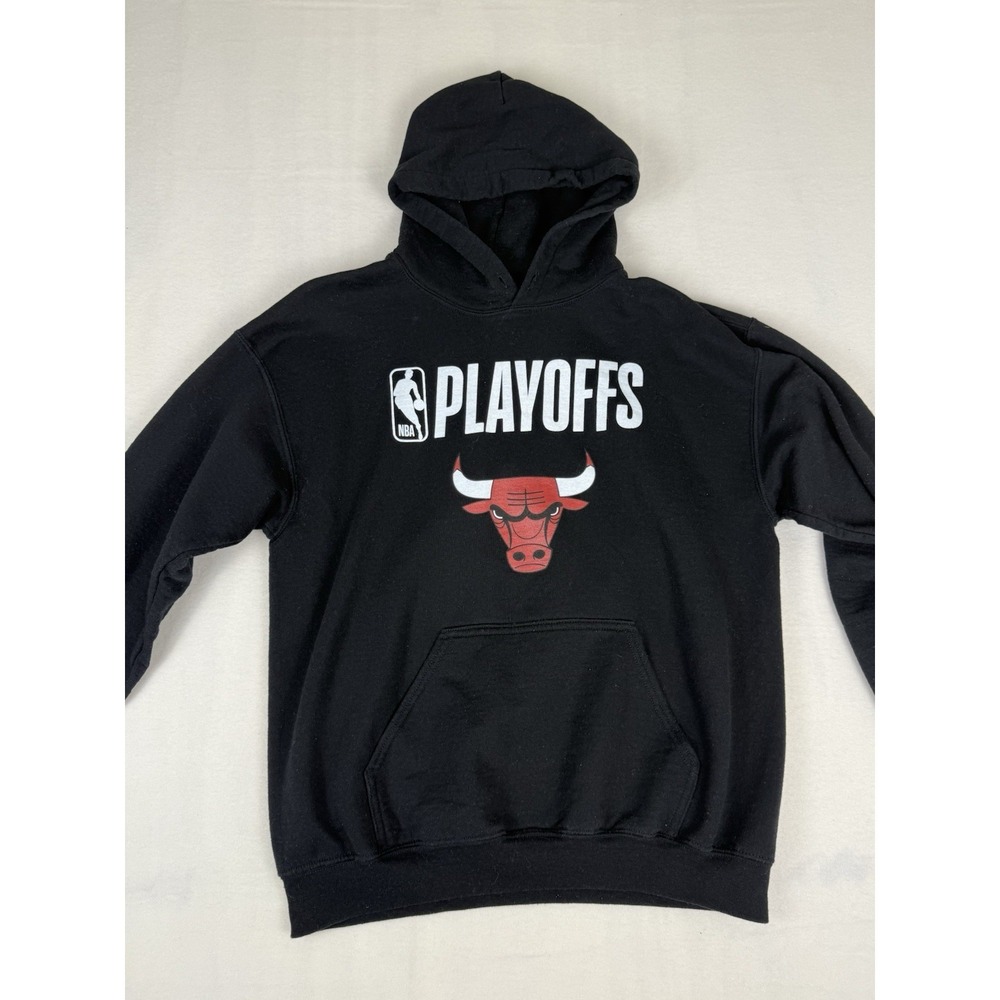 Chicago Bulls Playoff Basketball Hoodie Sweatshirt Men's Medium Pullover